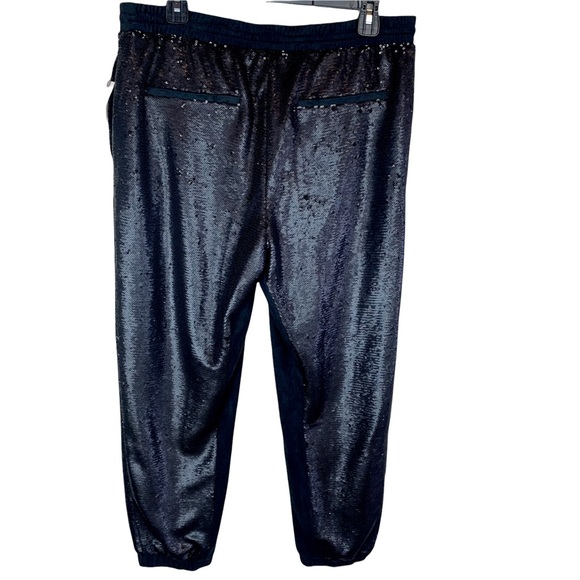 Anthropologie Sequined Maria Joggers Black Sequin Medium - Picture 14 of 16